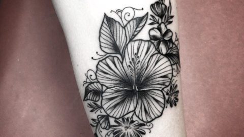 tatto flor black