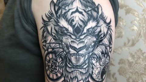 tatuagem-blackwork-tigre