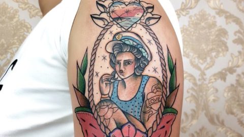 tatuagem-oldschool-marinheira